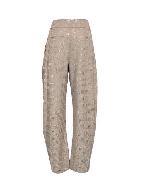 Pantaloni gamba ampia Patre in misto viscosa con strass PINKO | 103549 A287I30